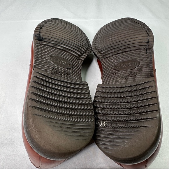 Salvatore Ferragamo Dress Shoes Mens 10 D Leather Brown Cap Toe Vibram Gumlite - Picture 5 of 10